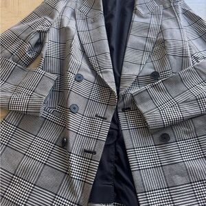 Express Monochrome Checkered Blazer